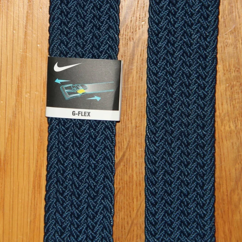 Nike G-Flex Stretch Woven Golf Belt Mens L (40-42) Marina Blue